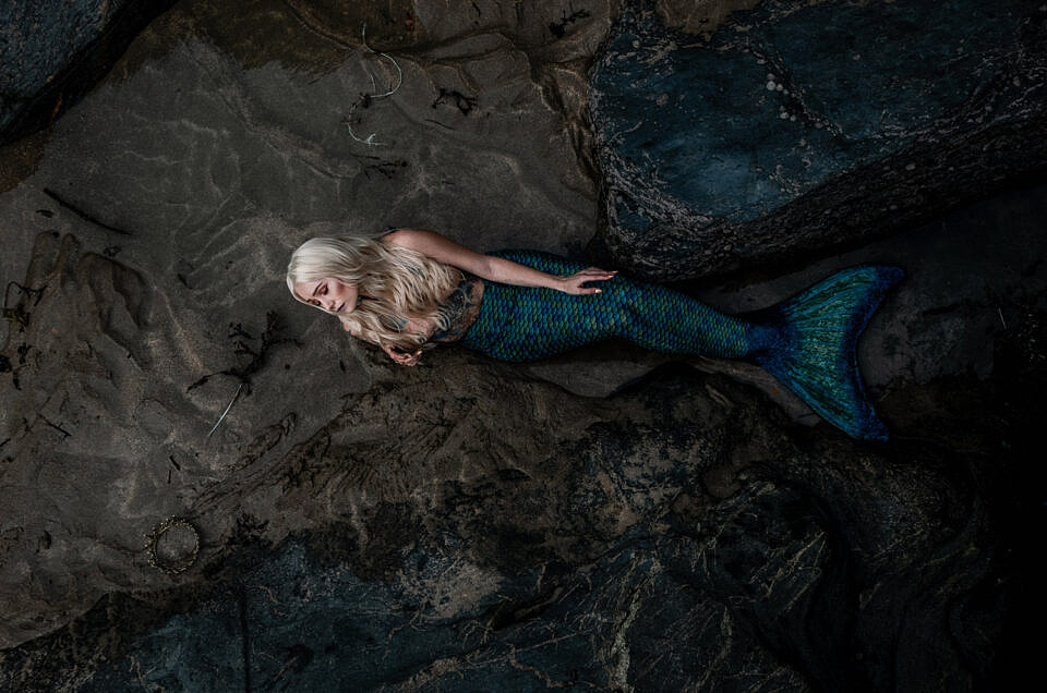 Mermaid Photoshoot In Cornwall, UK